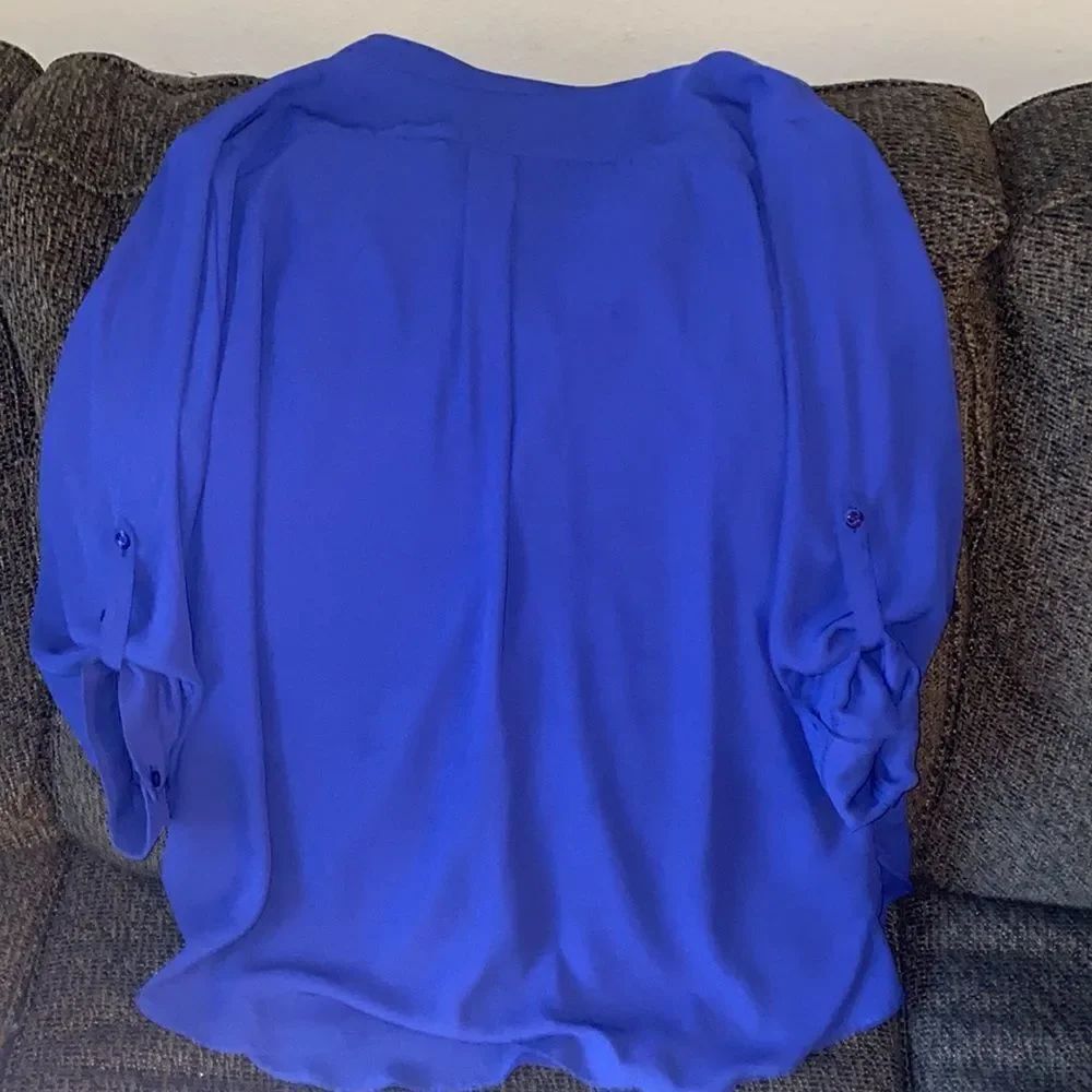 ✨ Halogen button down royal blue blouse ✨ - Picture 3 of 5